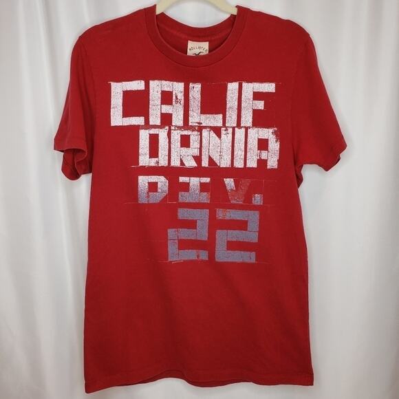 Hollister California Print Short Sleeve Tee Med - Picture 2 of 6